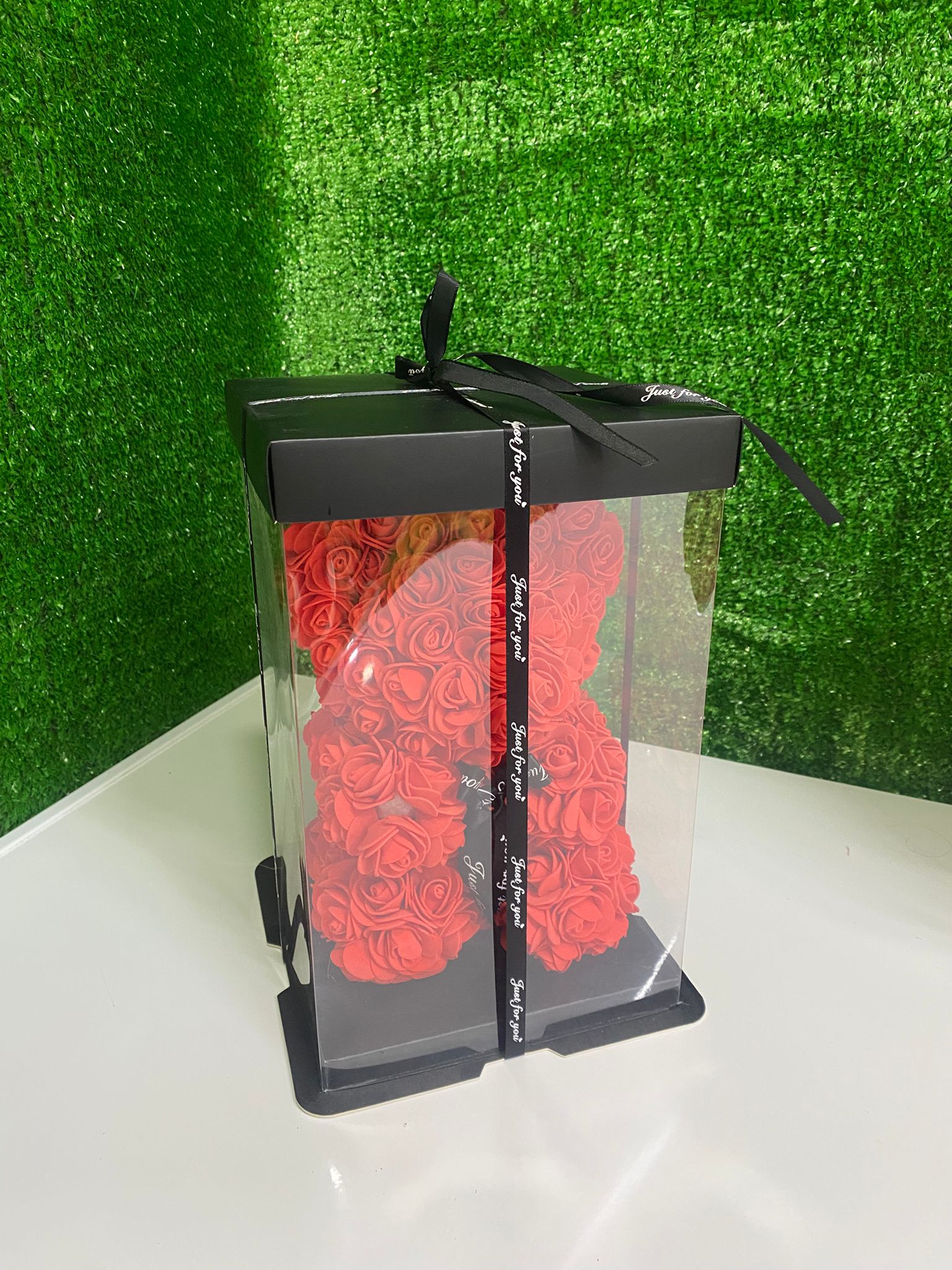 Kutulu Gül Ayıcık (Premium Tasarım)